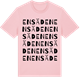 Pink Cotton t-shirt med Ensäden ordlek t-shirt