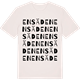 Vintage White t-shirt med Ensäden ordlek t-shirt