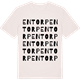 Vintage White t-shirt med Entorp ordlek t-shirt