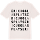 Vintage White t-shirt med Eric Ugglas plats ordlek t-shirt
