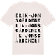Vintage White t-shirt med Erik-Jonsgården ordlek t-shirt