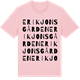 Pink Cotton t-shirt med Erik Jonsgården ordlek t-shirt