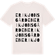 Vintage White t-shirt med Erik Jonsgården ordlek t-shirt