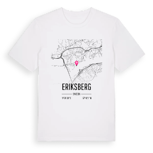 Eriksberg karta t-shirt – ekologisk bomull t-shirt från Pinshirt