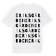 White t-shirt med Eriksgården ordlek t-shirt