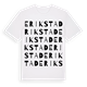 White t-shirt med Erikstad ordlek t-shirt