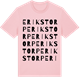 Pink Cotton t-shirt med Erikstorp ordlek t-shirt