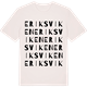 Vintage White t-shirt med Eriksviken ordlek t-shirt