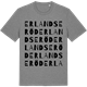 Mid Heather Gray t-shirt med Erlandseröd ordlek t-shirt