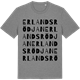 Mid Heather Gray t-shirt med Erlandsrödjan ordlek t-shirt