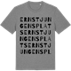 Mid Heather Gray t-shirt med Ernst Jungens Plats ordlek t-shirt