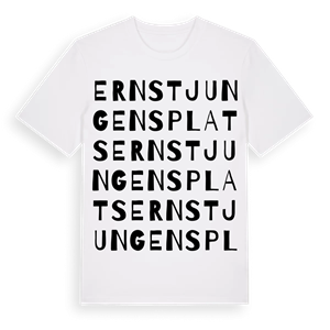 Ernst Jungens Plats ordlek t-shirt – ekologisk bomull t-shirt från Pinshirt