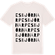 Vintage White t-shirt med Esbjörnarp ordlek t-shirt