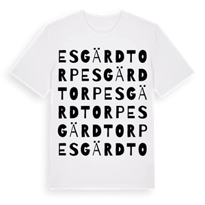 Esgärdtorp ordlek t-shirt – ekologisk bomull t-shirt från Pinshirt