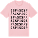 Pink Cotton t-shirt med Espås ordlek t-shirt