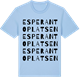 Blue Soul t-shirt med Esperantoplatsen ordlek t-shirt