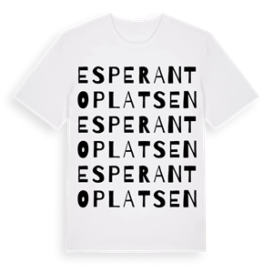 Esperantoplatsen ordlek t-shirt – ekologisk bomull t-shirt från Pinshirt