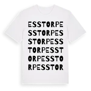 Esstorp ordlek t-shirt – ekologisk bomull t-shirt från Pinshirt