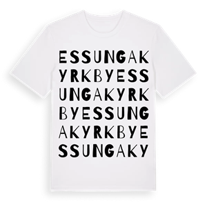 Essunga Kyrkby ordlek t-shirt – ekologisk bomull t-shirt från Pinshirt