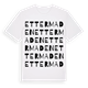 White t-shirt med Ettermaden ordlek t-shirt