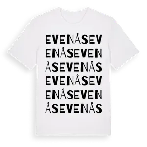 Evenås ordlek t-shirt – ekologisk bomull t-shirt från Pinshirt