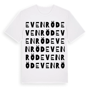 Evenröd ordlek t-shirt – ekologisk bomull t-shirt från Pinshirt