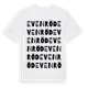 White t-shirt med Evenröd ordlek t-shirt