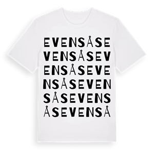 Evensås ordlek t-shirt – ekologisk bomull t-shirt från Pinshirt