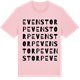 Pink Cotton t-shirt med Evenstorp ordlek t-shirt