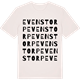 Vintage White t-shirt med Evenstorp ordlek t-shirt
