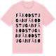 Pink Cotton t-shirt med Fäbodstugan ordlek t-shirt