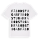 White t-shirt med Fäbodstugan ordlek t-shirt
