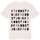 Vintage White t-shirt med Fäbodstugan ordlek t-shirt