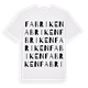White t-shirt med Fabriken ordlek t-shirt
