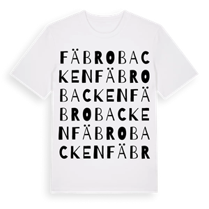 Fäbrobacken ordlek t-shirt – ekologisk bomull t-shirt från Pinshirt