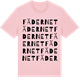 Pink Cotton t-shirt med Fädernet ordlek t-shirt