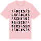 Pink Cotton t-shirt med Fädersåsen ordlek t-shirt
