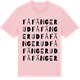 Pink Cotton t-shirt med Fåfängerud ordlek t-shirt