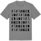 Mid Heather Gray t-shirt med Fåfängerud ordlek t-shirt