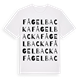 White t-shirt med Fågelbacka ordlek t-shirt