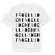White t-shirt med Fågelliden ordlek t-shirt