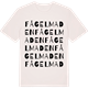 Vintage White t-shirt med Fågelmaden ordlek t-shirt