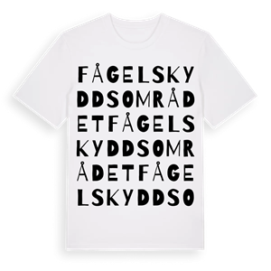 Fågelskyddsområdet ordlek t-shirt – ekologisk bomull t-shirt från Pinshirt