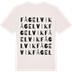 Vintage White t-shirt med Fågelvik ordlek t-shirt