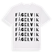 White t-shirt med Fågelvik ordlek t-shirt