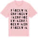 Pink Cotton t-shirt med Fågelviken ordlek t-shirt