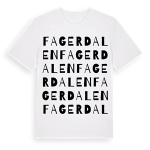 Fagerdalen ordlek t-shirt – ekologisk bomull t-shirt från Pinshirt