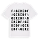 White t-shirt med Fagered ordlek t-shirt
