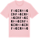 Pink Cotton t-shirt med Fagerhagen ordlek t-shirt