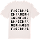 Vintage White t-shirt med Fagerhagen ordlek t-shirt